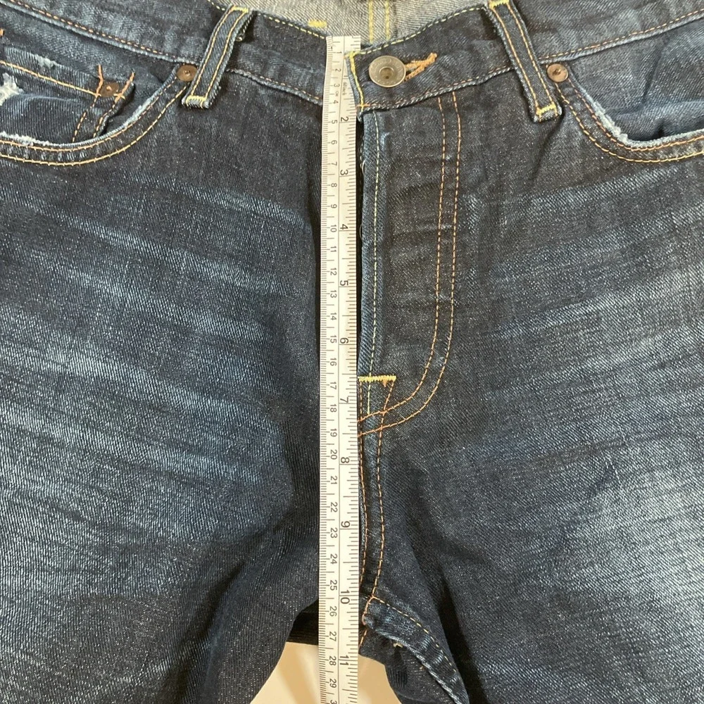 Lucky‎ Brand 227 Jeans Mens 33x30 Original Boot Dark Wash Button Fly 33x28
